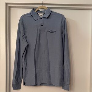 NWOT Scotch & Soda Light Blue Long Sleeve Polo